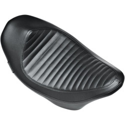 PartzBiz HD LPLK-807PT - Le Pera Villain Black Pleated Stitch Solo for Harley Touring FLH/T 08-15 | Le Pera