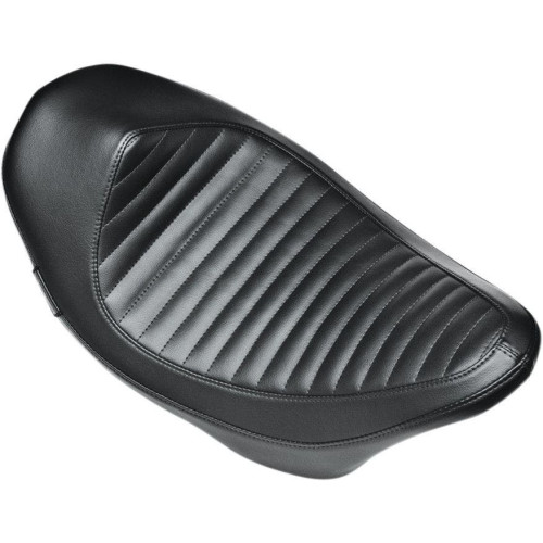 PartzBiz HD: 4410718-Le Pera Villain Black Pleated Stitch Solo for Harley Touring FLH/T 08-15 | Le Pera