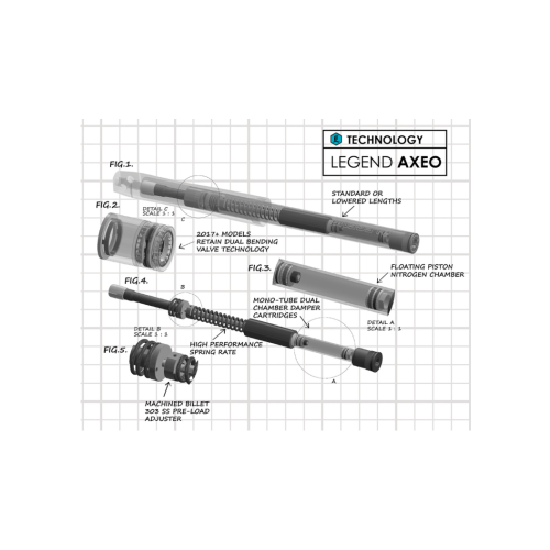 PartzBiz HD: 4410698-Legend AXEO High Performance Front End Fork Suspension Mono Tube Cartridge FXD | 0414-0512