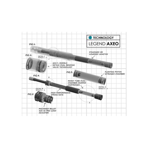 PartzBiz HD: 4410700-Legend Axeo High Performance Front End Standard Height Fork Suspension 97-13 | 0414-0496