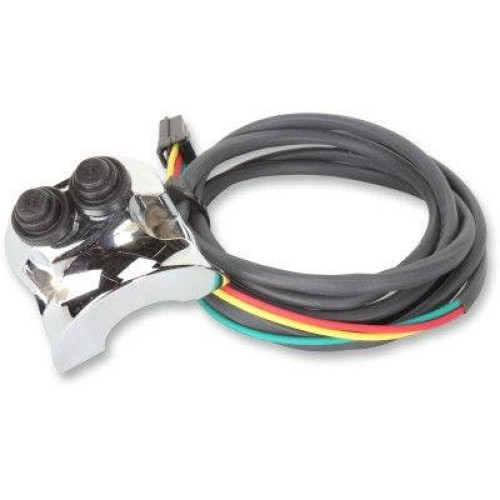 PartzBiz HD: 4410702-Legend Chrome 1" Handlebar Mounted Air Ride Controller Switch Harley Deutsch Pin | 0616-0207 PartzBiz HD: 4410702-Legend Chrome 1" Handlebar Mounted Air Ride Controller Switch Harley Deutsch Pin | 0616-0207