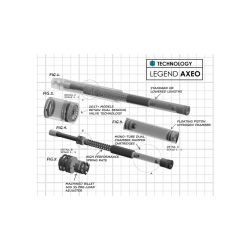 PartzBiz HD DS04140589 - Legend Suspension AXEO43 43MM Front Fork Suspension System 18-19 Harley-Davidson FLSB Sport Glide shocks springs performance replacement upgrade PartzBiz HD DS04140589 - Legend Suspension AXEO43 43MM Front Fork Suspension System 18-19 Harley-Davidson FLSB Sport Glide shocks springs performance replacement upgrade