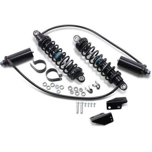 PartzBiz HD: 4410599-Legend Suspension Revo-ARC 14" Remote Reservoir Standard Shocks 99-08 Harley FLH | 1310-1880 PartzBiz HD: 4410599-Legend Suspension Revo-ARC 14" Remote Reservoir Standard Shocks 99-08 Harley FLH | 1310-1880