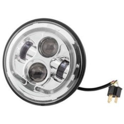 PartzBiz HD TRLE0107 - Letric LLC-LHP-7C LED Halo Style 7" Headlight HID Chrome 12V Universal PartzBiz HD TRLE0107 - Letric LLC-LHP-7C LED Halo Style 7" Headlight HID Chrome 12V Universal