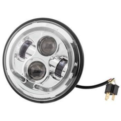 PartzBiz HD: 4410473-Letric LLC-LHP-7C LED Halo Style 7" Headlight HID Chrome 12V Universal PartzBiz HD: 4410473-Letric LLC-LHP-7C LED Halo Style 7" Headlight HID Chrome 12V Universal