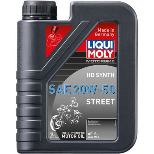 PartzBiz HD: 4410409-Liqui Moly 20100 Full-Synthetic 20W-50 Engine Oil (1 Liter / 33.8 fl oz.) 4 Stroke Motorcycle Bike Chopper Bobber Best New Upgrade Performance High Quality Superior Street Motor Lube