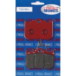 PartzBiz HD DS17200080 - Lyndall Racing Red Plus Front and Rear Brake Pads for PM 4 Piston Calipers | PartzBiz HD DS17200080 - Lyndall Racing Red Plus Front and Rear Brake Pads for PM 4 Piston Calipers |