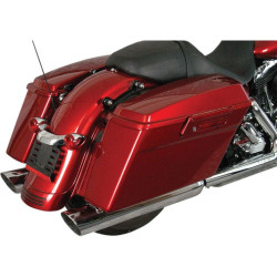 PartzBiz HD DS18010892 - MAC Chrome 4 ” Slash Back Performance Mufflers สำหรับ Harley Touring 95-16 FLH/T | 060-0114