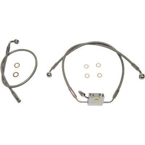 PartzBiz HD: 4410312-Drag Black Vinyl Extended Length Front Brake Line Harley 14-15 W/ABS Plus 12 - 1741-4000 PartzBiz HD: 4410312-Drag Black Vinyl Extended Length Front Brake Line Harley 14-15 W/ABS Plus 12 - 1741-4000