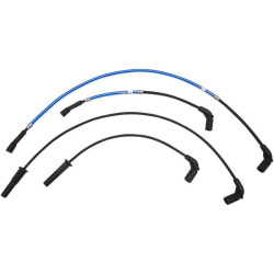 PartzBiz HD DS21040338 - Magnum 3046B สายจุดระเบิดหัวเทียนถักสีน้ำเงินเมทัลลิก HD Touring 17-Up