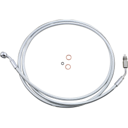 PartzBiz HD DS11321481 - Magnum 70 ” สายคลัตช์ไฮดรอลิก 10 Mm 35€∞ Banjo Sterling Chromite Harley ABS CVO 09-12