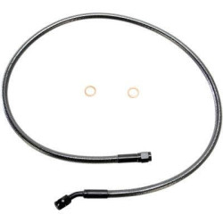 PartzBiz HD DS17414076 - Drag Black Vinyl ขยายความยาวสายเบรคหน้า Harley 14-15 W/ABS Plus 12 - 1741-4000