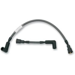 PartzBiz HD DS21040133 - Magnum 3043K Black Pearl Braided Spark Plug สาย 07-18 Harley XL 2104-0133 21040133