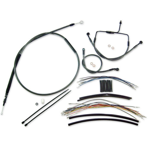 PartzBiz HD: 4410226-Magnum Black Pearl Complete 12"-14" Handlebar Installation Kit 08-13 FLH No ABS | 487301 PartzBiz HD: 4410226-Magnum Black Pearl Complete 12"-14" Handlebar Installation Kit 08-13 FLH No ABS | 487301
