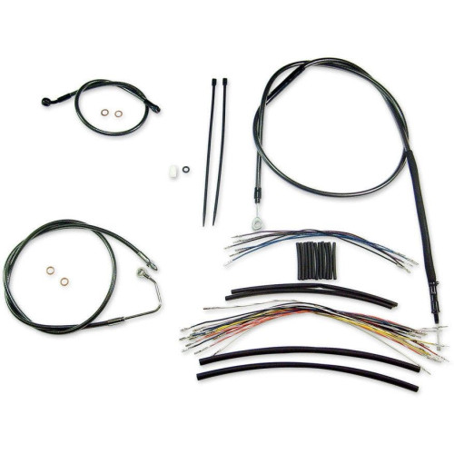 PartzBiz HD: 4410197-Magnum Black Pearl Complete 15"-17" Handlebar Installation Kit 08-13 FLH W/ ABS | 487362 PartzBiz HD: 4410197-Magnum Black Pearl Complete 15"-17" Handlebar Installation Kit 08-13 FLH W/ ABS | 487362