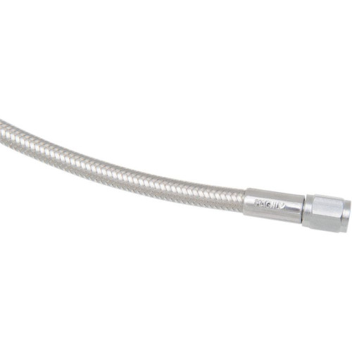 PartzBiz HD: 4410142-Magnum Braided Polished Stainless Universal 32" Brake Line AN-3 Fittings Ends | 5532 PartzBiz HD: 4410142-Magnum Braided Polished Stainless Universal 32" Brake Line AN-3 Fittings Ends | 5532