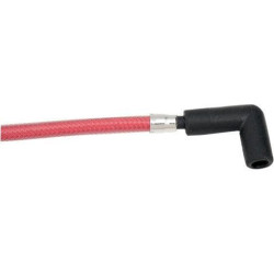 PartzBiz HD DS21040020 - Magnum 3033T Candy Apple Red Braided Spark Plug สาย 99-08 Harley Touring FL 2104-0020 21040020