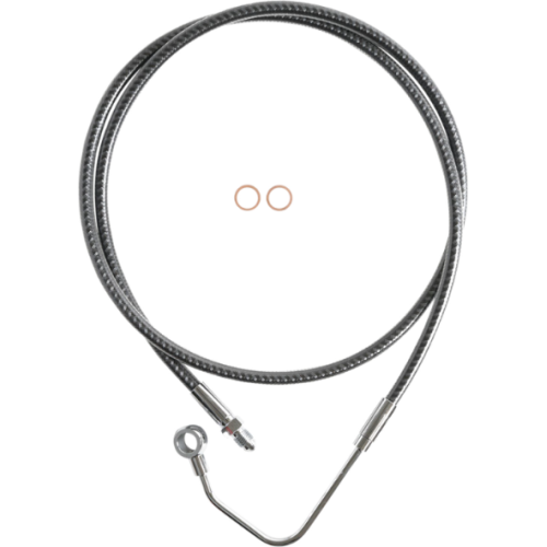 PartzBiz HD: 4410044-Magnum Carbon KARBONFIBR Mid-Line Brake Line Mid ABS Harley Touring 08-13 PartzBiz HD: 4410044-Magnum Carbon KARBONFIBR Mid-Line Brake Line Mid ABS Harley Touring 08-13