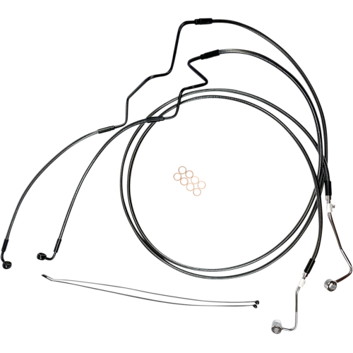PartzBiz HD: 4410046-MAgnum Designer DOT +2" Extended ABS Touring Front Lower Dual Disc Brake Line Kit Sterling Chromite Harley Touring 14-Up PartzBiz HD: 4410046-MAgnum Designer DOT +2" Extended ABS Touring Front Lower Dual Disc Brake Line Kit Sterling Chromite Harley Touring 14-Up