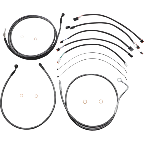 PartzBiz HD: 4410022-Magnum KARBONFIBR 12-14 Bar Control Cable Install Kit ABS Harley FLHRXS 17-Up PartzBiz HD: 4410022-Magnum KARBONFIBR 12-14 Bar Control Cable Install Kit ABS Harley FLHRXS 17-Up