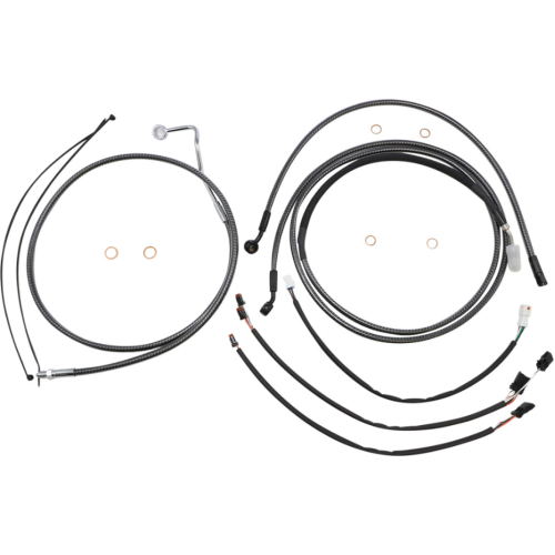 PartzBiz HD: 4410030-Magnum KARBONFIBR 12-14 Handlebar Control Cable Install Kit Harley Sharknose 17-Up PartzBiz HD: 4410030-Magnum KARBONFIBR 12-14 Handlebar Control Cable Install Kit Harley Sharknose 17-Up