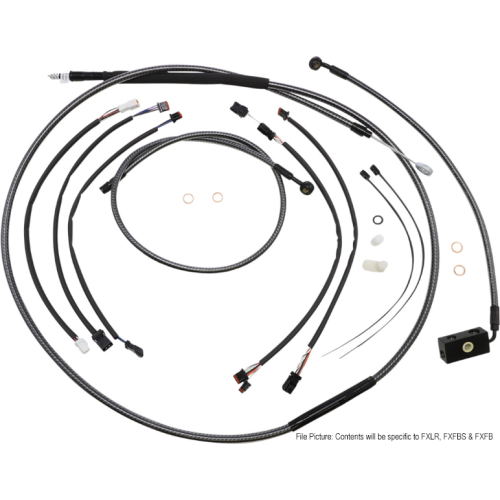 PartzBiz HD: 4410032-Magnum KARBONFIBR 12-14 Handlebar Control Cable Install Kit Harley Softail 18-Up PartzBiz HD: 4410032-Magnum KARBONFIBR 12-14 Handlebar Control Cable Install Kit Harley Softail 18-Up
