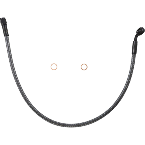 PartzBiz HD: 4410035-Magnum KARBONFIBR 21" Front Upper Brake Line Kit 35 Deg ABS Harley & Custom PartzBiz HD: 4410035-Magnum KARBONFIBR 21" Front Upper Brake Line Kit 35 Deg ABS Harley & Custom