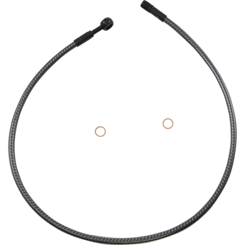 PartzBiz HD: 4409979-Magnum KARBONFIBR 32" Front Upper Brake Line Kit 180 Deg ABS Harley & Custom
