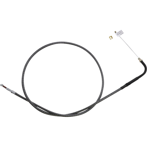 PartzBiz HD: 4409990-Magnum KARBONFIBR 34 3/4" Idle Cable 90 Deg Smooth Harley Big Twin 84-17