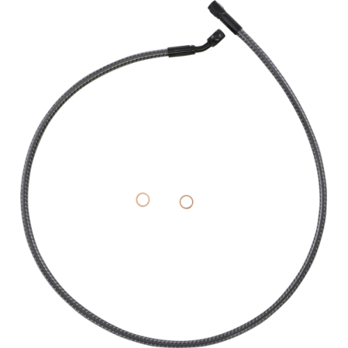 PartzBiz HD: 4409993-Magnum KARBONFIBR 34" Front Upper Brake Line Kit 35 Deg ABS Harley & Custom