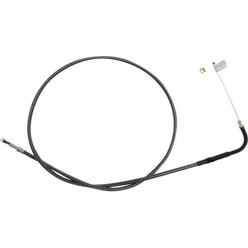 PartzBiz HD: 4409958-Magnum KARBONFIBR 34 3/4" Idle Cable 90 Deg Smooth Harley Big Twin 84-17