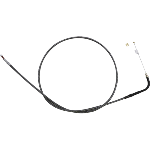 PartzBiz HD: 4409964-Magnum KARBONFIBR 44 7/16"" Idle Cable 90 Deg Smooth Harley Big Twin 84-17