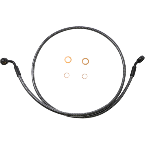 PartzBiz HD: 4409967-Magnum KARBONFIBR 44" EZ-Align Brake Line 35 90 Degree Harley & Custom