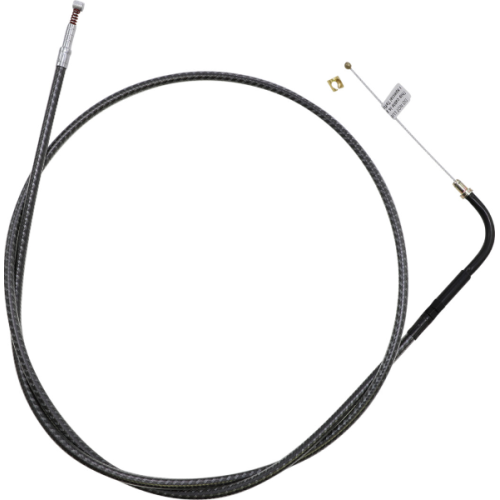 PartzBiz HD: 4409974-Magnum KARBONFIBR 49 5/8" Idle Cable 90 Deg Smooth Harley Big Twin 84-17