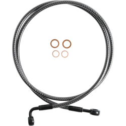 PartzBiz HD DS17416289 - Magnum KARBONFIBR 48" EZ-Align Brake Line 180 90 Degree Harley Softail Dyna 86-07 PartzBiz HD DS17416289 - Magnum KARBONFIBR 48" EZ-Align Brake Line 180 90 Degree Harley Softail Dyna 86-07