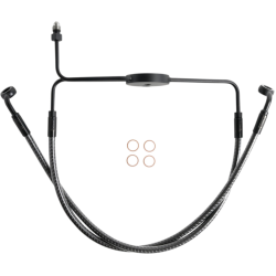 PartzBiz HD DS17416276 - Magnum KARBONFIBR Lower Brake Line AN-3 ABS Dual Disc Harley Fat Bob 08-17 PartzBiz HD DS17416276 - Magnum KARBONFIBR Lower Brake Line AN-3 ABS Dual Disc Harley Fat Bob 08-17