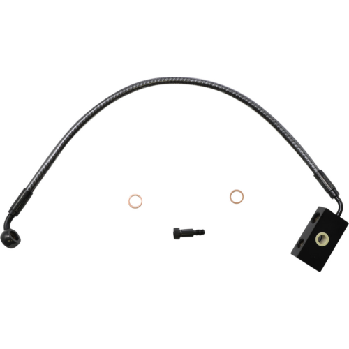 PartzBiz HD: 4409931-Magnum KARBONFIBR Lower Brake Line AN-3 ABS Single Disc Harley Sportster 14-Up