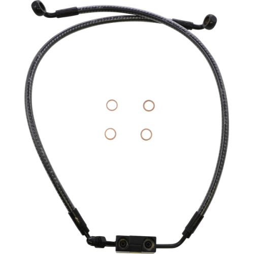 PartzBiz HD: 4409932-Magnum KARBONFIBR Lower Brake Line AN-3 ABS Single Disc Harley Sportster 14-Up
