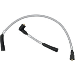 PartzBiz HD DS21040098 - Magnum 3028S สายหัวเทียนสแตนเลสขัดเงา 86-03 Harley XL 2104-0098 21040098