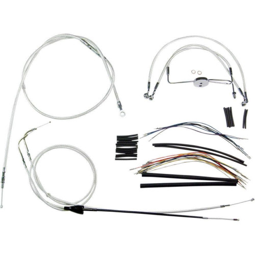 PartzBiz HD: 4409887-Magnum Sterling Chromite Complete 12"-14" Handlebar Installation Kit 96-06 FLH/X | 387281 PartzBiz HD: 4409887-Magnum Sterling Chromite Complete 12"-14" Handlebar Installation Kit 96-06 FLH/X | 387281
