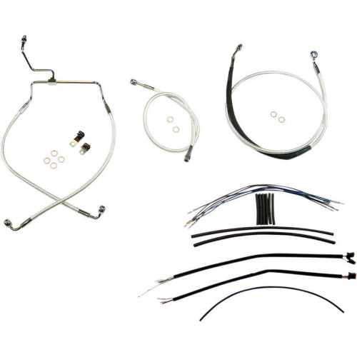 PartzBiz HD: 4409853-Magnum Sterling Chromite Complete 15"-17" Handlebar Installation Kit 14-15 FLHT | 387332