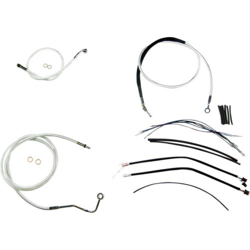 PartzBiz HD: 4409855-Magnum Sterling Chromite Complete 15"-17" Handlebar Installation Kit 14-15 FLHT | 387352