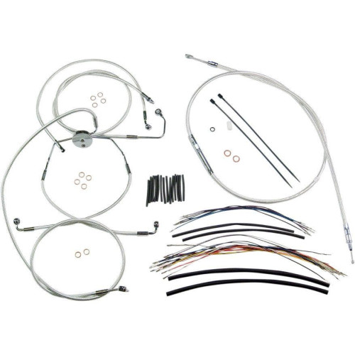PartzBiz HD: 4409861-Magnum Sterling Chromite Complete 18"-20" Handlebar Installation Kit 08-13 FLTR | 387323