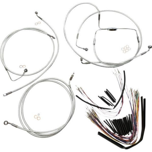 PartzBiz HD: 4409840-Magnum Sterling Chromite II Handlebar Cable Install Kit 15-17 Rise Harley 08-12 PartzBiz HD: 4409840-Magnum Sterling Chromite II Handlebar Cable Install Kit 15-17 Rise Harley 08-12