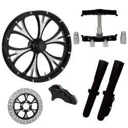 PartzBiz HD MAJESTIC-SNGL-ECL-KIT-23PCKG - Majestic Eclipse 23” ยางล้อด้านเดียวพร้อมท่อนล่างและสไลเดอร์แบบ Raked Triple Trees | มาเจสติก-SNGL-ECL-KIT-23PCKG