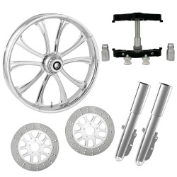 PartzBiz HD MAVERICK-DUAL-CHR-KIT-PCKG - Maverick Chrome 23 ” ยางล้อ Dual Rotors Raked Triple Trees Lowers & Sliders | ไม่ฝักใฝ่ฝ่ายใด-DUAL-CHR-KIT-PCKG