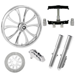 PartzBiz HD MAVERICK-SNGL-CHR-KIT-23PCKG - Maverick Chrome 23 ” ยางล้อเดี่ยวคราด Triple Trees Lowers & Sliders | ไม่ฝักใฝ่ฝ่ายใด-SNGL-CHR-KIT-23PCKG
