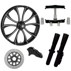 PartzBiz HD MAVERICK-SNGL-ECL-KIT-23PCKG - Maverick Eclipse 23” ยางล้อด้านเดียวพร้อมท่อนล่างและตัวเลื่อน Raked Triple Trees | ไม่ฝักใฝ่ฝ่ายใด-SNGL-ECL-KIT-23PCKG