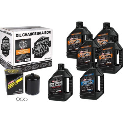 PartzBiz HD DS36010721 - Maxima 90-069016PC ชุดเปลี่ยนถ่ายน้ำมันเครื่อง w/ Chrome Filter Harley EVO Big Twin 84-99 best new engine motor replacement dyna sportster 3601-0720