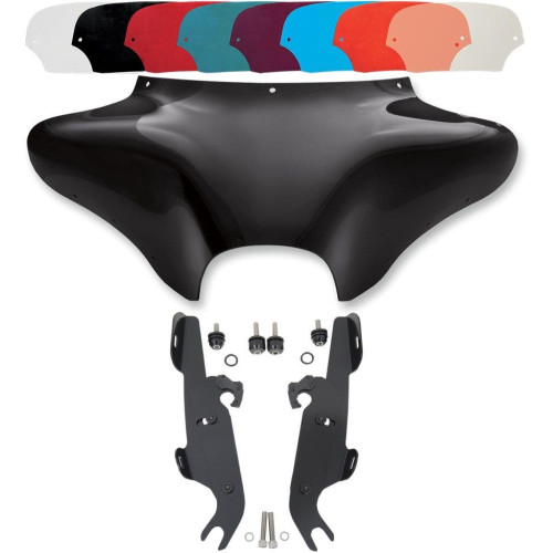 PartzBiz HD: 4409759-Memphis Shades Batwing Fairing Black Trigger Lock Mount Shield FLST w/o Light | MEM7011 & MEM8988 PartzBiz HD: 4409759-Memphis Shades Batwing Fairing Black Trigger Lock Mount Shield FLST w/o Light | MEM7011 & MEM8988